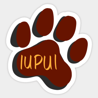 IUPUI Jaguars Paw Print Sticker